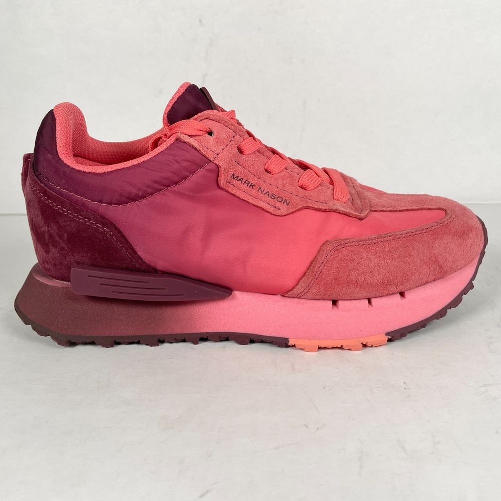 Mark Nason X Skechers Sneakers Womens Size 6 Pink Lace Up Hidden Wedge Shoes